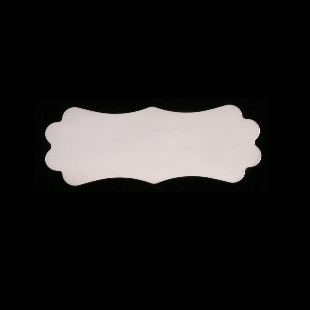 Metal Stamping Blanks Sterling Silver Lanky Plaque, 37mm (1.45") x 14.4mm (.57"), 24g